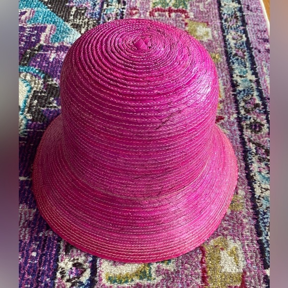 Anthropologie ASN High-Crown Straw Bucket Hat